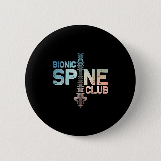 Post Spine Surgery Art Voor Mannen Vrouwen Bionic Ronde Button 5,7 Cm (Voorkant)