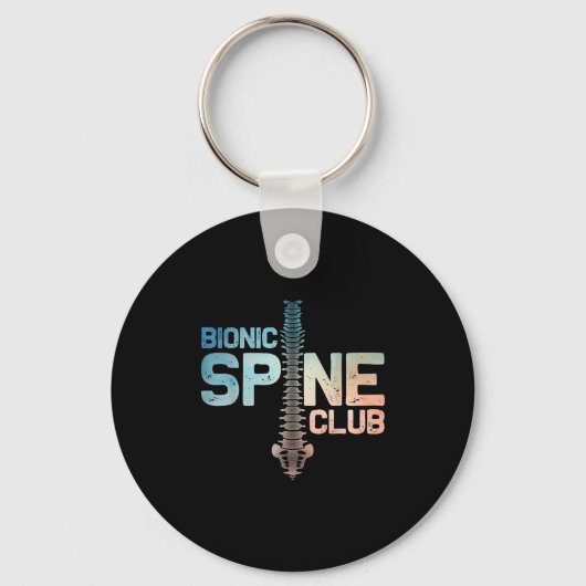 Post Spine Surgery Art Voor Mannen Vrouwen Bionic Sleutelhanger (Voorkant)