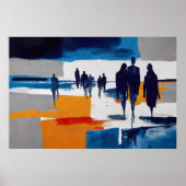 Post-Storm Wanderers – Abstracte figuren Poster (Voorkant)