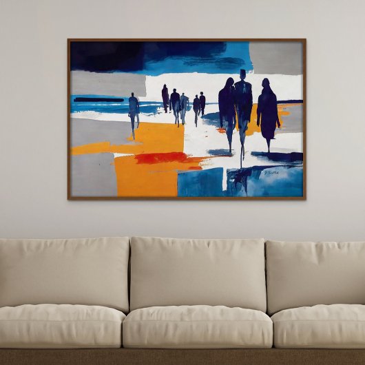Post-Storm Wanderers – Abstracte figuren Poster