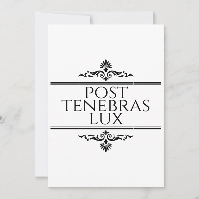 Post Tenebras Lux (Voorkant)