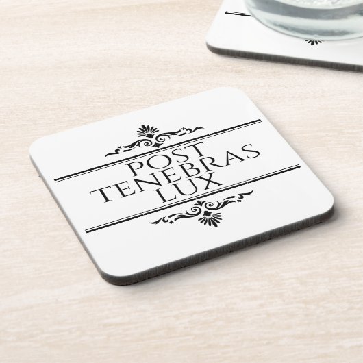 Post Tenebras Lux Bier Onderzetter (Linkerzijde)