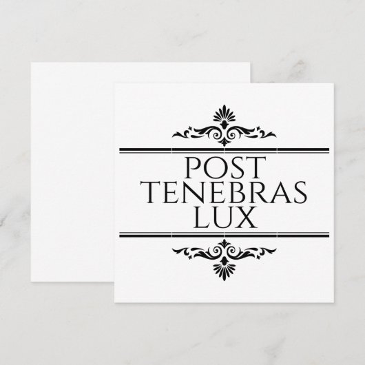 Post Tenebras Lux Kaart (Voorkant / Achterkant)