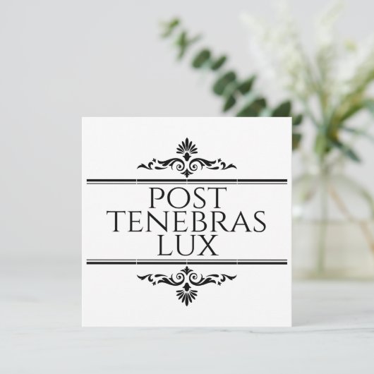 Post Tenebras Lux Kaart (Staand voorkant)