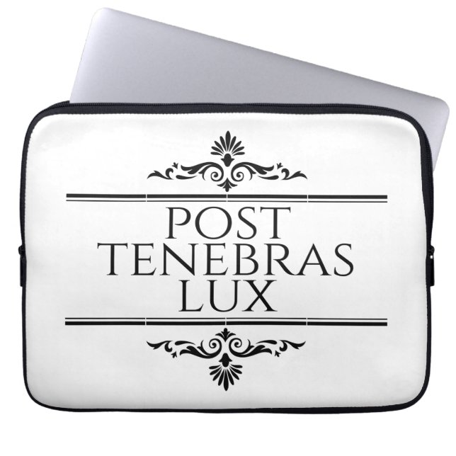 Post Tenebras Lux Laptop Sleeve (Voorkant)