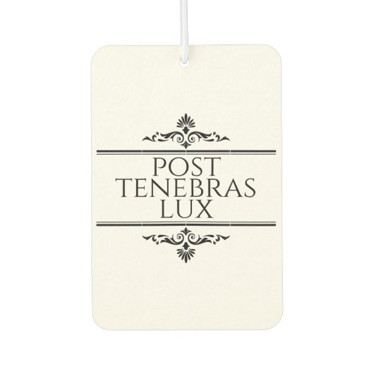 Post Tenebras Lux Luchtverfrisser (Voorkant)