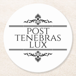 Post Tenebras Lux Ronde Kartonnen Onderzetter