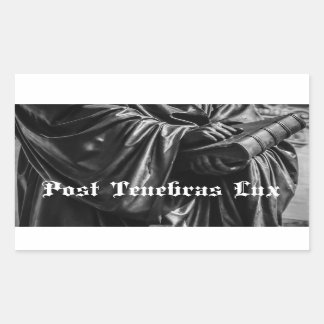 Post-Tenebras Lux-Sticker Rechthoekige Sticker