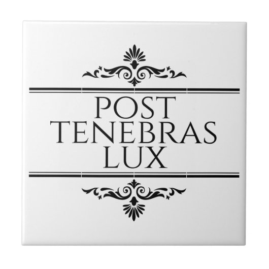 Post Tenebras Lux Tegeltje (Voorkant)