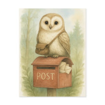 Post Uil Mail Vogel Wilde Dieren Briefkaart