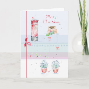 Post vakje Kerstkaart Feestdagen Kaart