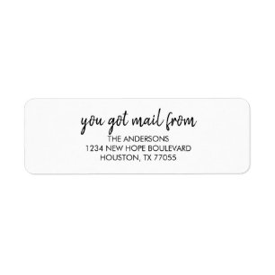 Post van Adresetiketten Etiket