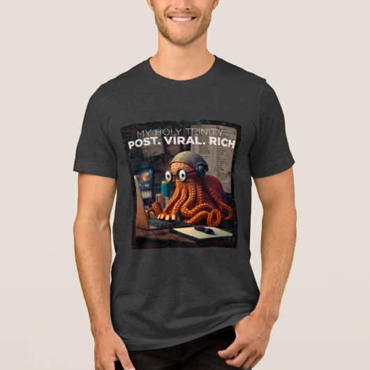 Post Viral Rich - Squid Gamer Tri-Blend Shirt (Voorkant)