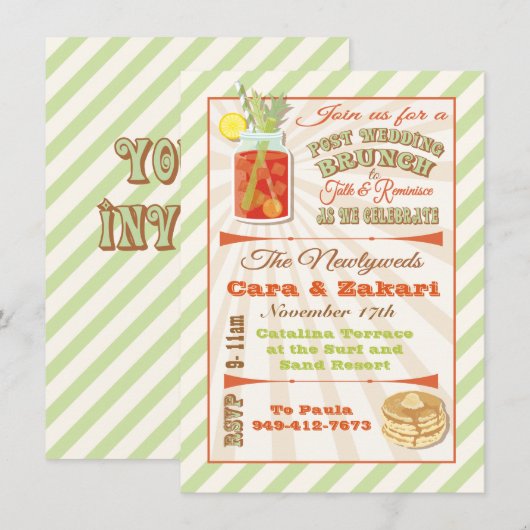 Post Wedding Brunch en Uitnodiging tot gesprek (Voorkant / Achterkant)