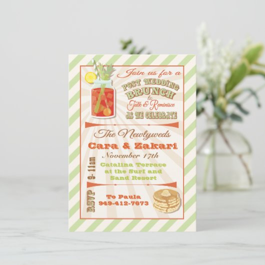 Post Wedding Brunch en Uitnodiging tot gesprek (Staand voorkant)