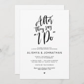 Post Wedding Brunch, Rustiek Zwart Script Kaart (Voorkant / Achterkant)