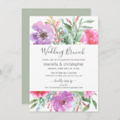 Post-Wedding Brunch Waterverf Bloeiende Tuin Kaart (Voorkant / Achterkant)