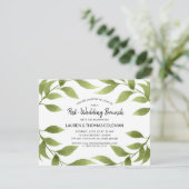 Post Wedding Brunch Waterverf Willow Krans Kaart (Staand voorkant)