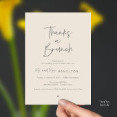 Post wedding Celebration, Thanks a Brunch Kaart