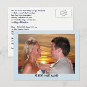 Post Wedding Receptie Party Foto gepersonaliseerd Uitnodiging Briefkaart (Voorkant / Achterkant)