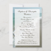 Post-Wedding Reception Destination Beach Hearts Kaart (Achterkant)