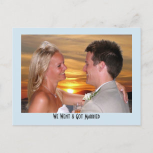 Post Wedding Reception Party Foto gepersonaliseerd Uitnodiging Briefkaart