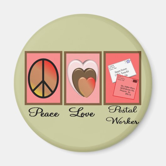 Post Worker Gifts Magneet (Voorkant)