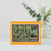 Post WWI Duitse "Kieler Sprotten" valuta Briefkaart (Staand voorkant)
