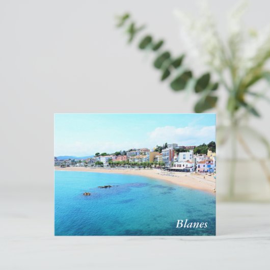Postacard met stad Blanes Briefkaart (Staand voorkant)