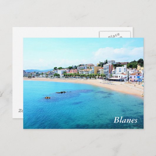 Postacard met stad Blanes Briefkaart (Voorkant / Achterkant)