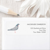 postadres van de duif etiket (Insitu)