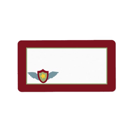  postadres van het vliegtuig etiket (Voorkant)