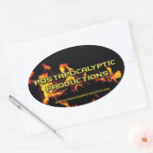 Postafocalyptische Producties Ovale Sticker (Envelop)