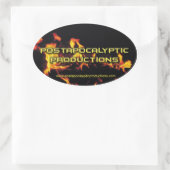 Postafocalyptische Producties Ovale Sticker (Tas)