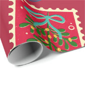 Postage christmas cadeaupapier (Rol Hoek)