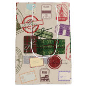 Postage christmas medium cadeauzakje (Achterkant)