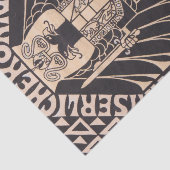 Postage Stamp Design van Koloman Moser Tissuepapier (Detail)