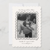 Postage Stamp Hand Drawn Save The Date Card (Voorkant)