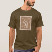Postage Stamp Knight ( kleur) T-shirt (Voorkant)