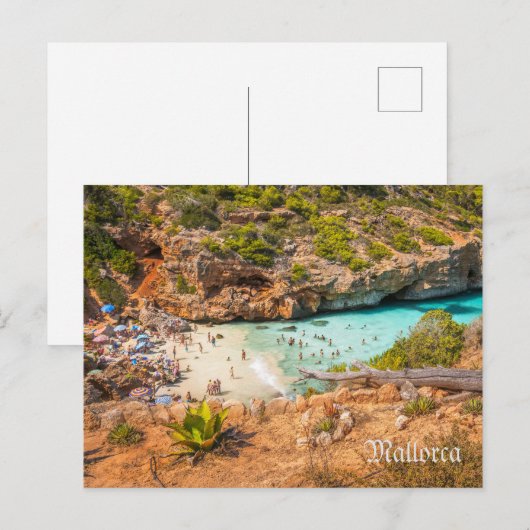 postal Cala Llombards en la isla de Mallorca Briefkaart (Voorkant / Achterkant)