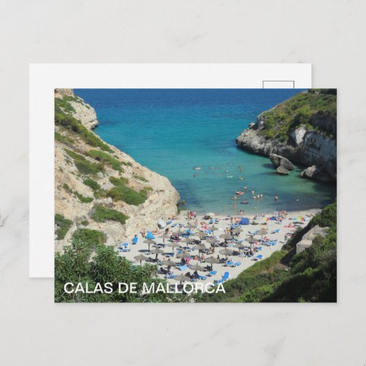 postal Calas de Mallorca Briefkaart (Voorkant / Achterkant)