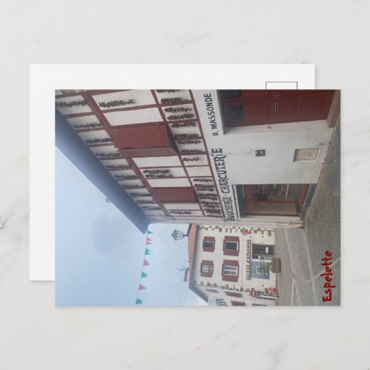 Postal card d'Espelette Briefkaart (Voorkant / Achterkant)