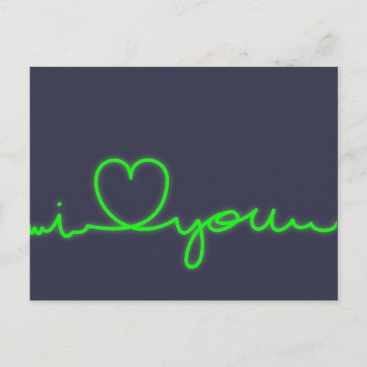 Postal Cardiogram Ik hou van je Briefkaart (Voorkant)