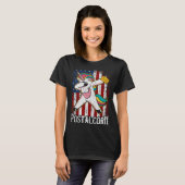 Postal Corn Unicorn Mail Lady Postal Worker T-shirt (Voorkant volledig)