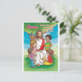 Postal Cristiana - Jesús y los niños Briefkaart (Staand voorkant)