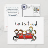 Postal de amistad para san valentin briefkaart (Voorkant / Achterkant)