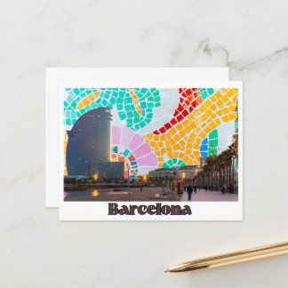 Postal de Barcelona Hotel Vela y Gaudi Briefkaart
