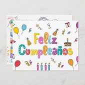 Postal de cumpleaños briefkaart (Voorkant / Achterkant)