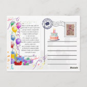 Postal de cumpleaños briefkaart (Achterkant)