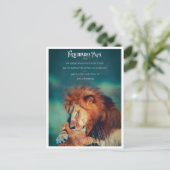 Postal de Felicitaciones con Diseño de León Briefkaart (Staand voorkant)